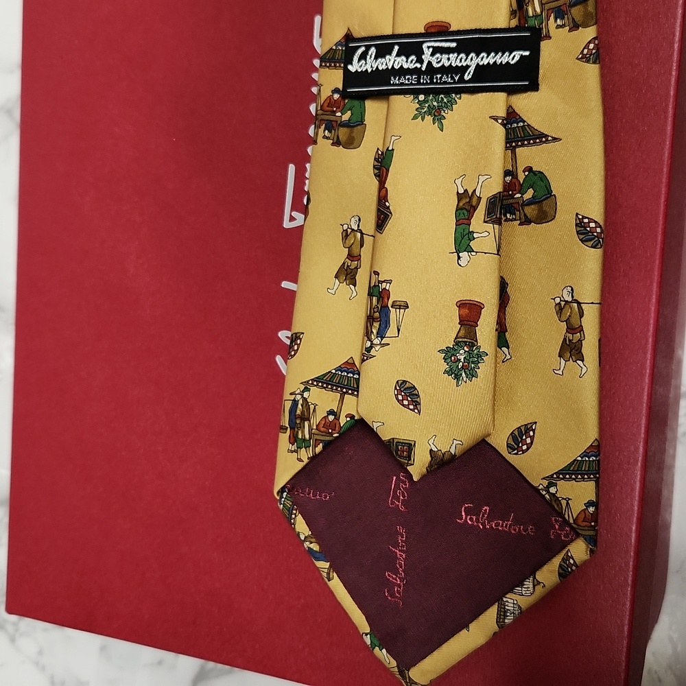 Salvatore Ferragamo Yellow Tie - Picture 4 of 4